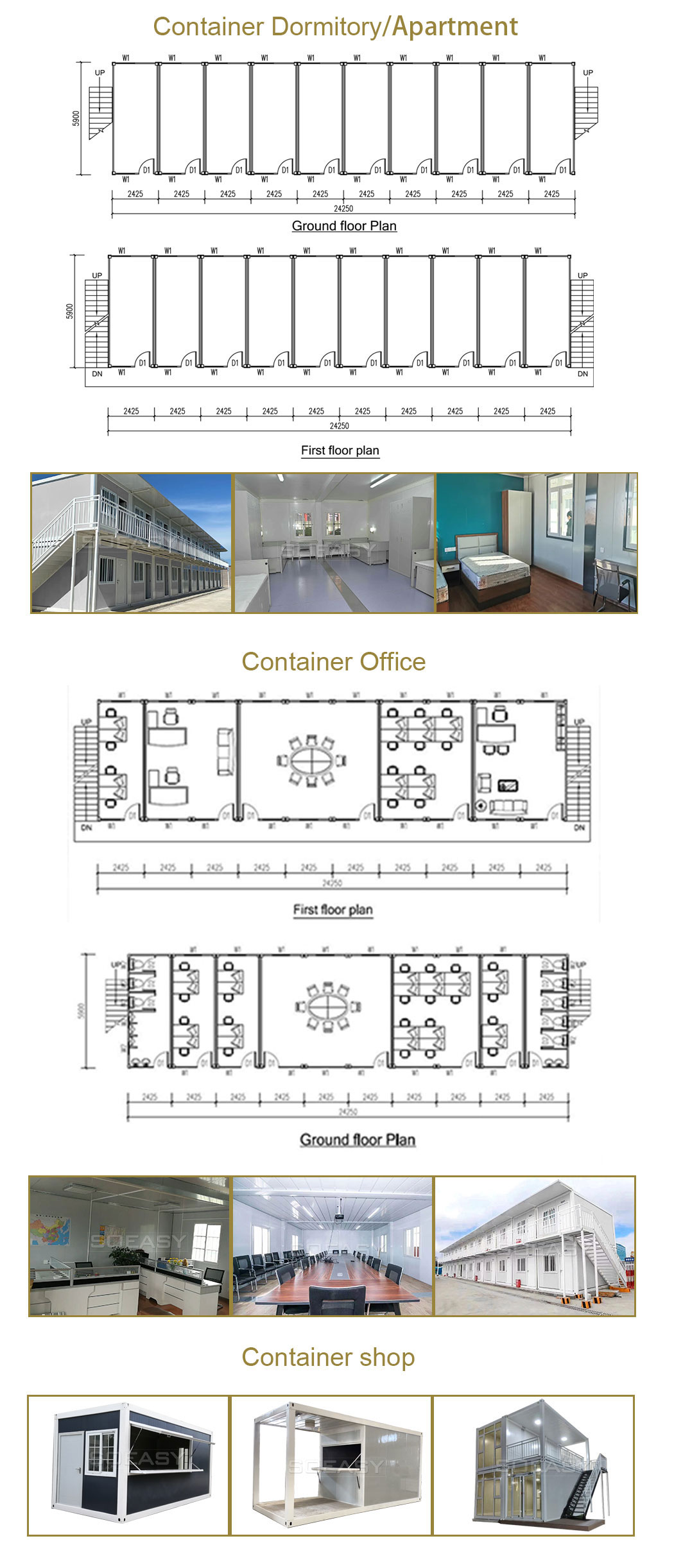 desenho de casa de contêiner de embalagem plana