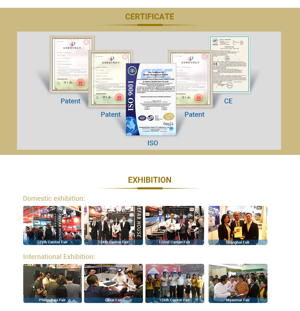 certificado de casa de contêiner de embalagem plana