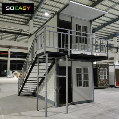 Casas pré-fabricadas pré-fabricadas de metal modulares modernas de 2 andares/montagem/casa de contêiner dobrável para venda
