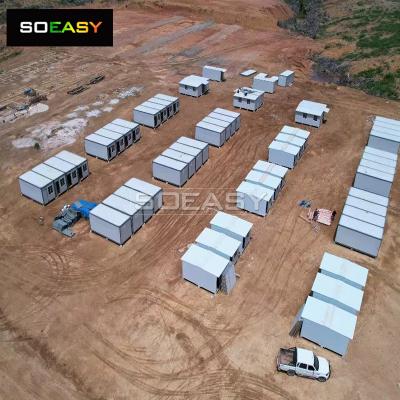 Pequena casa expansível chinesa para acomodação em acampamento de mineração, casa para refugiados, canteiro de obras de acampamento de petróleo e gás
