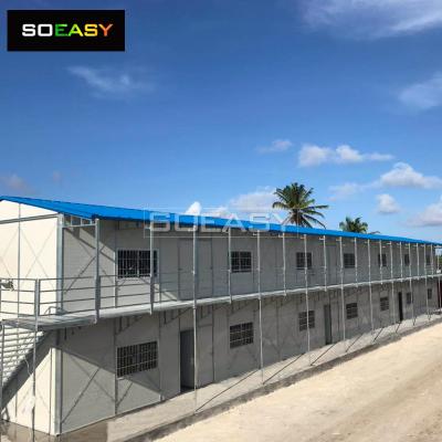Casa modular pré-fabricada, acomodação para trabalhadores em campos de trabalho, acomodação em campos de mineração