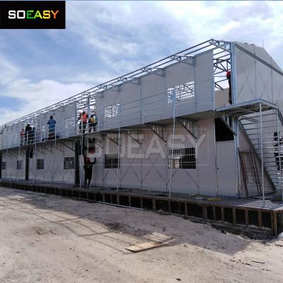 Escritório de canteiro de obras Acomodação para homens Acampamento de mineração Alojamento para trabalhadores Casa pré-fabricada