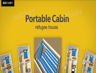 Habitação de refugiados de cabine pré-fabricada portátil SOEASY para a ucrânia
